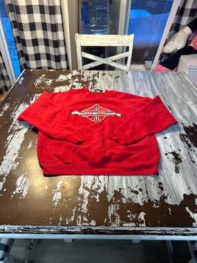 Vintage 90s Indiana Hoosiers Embroidered Red Crewneck Sweatshirt